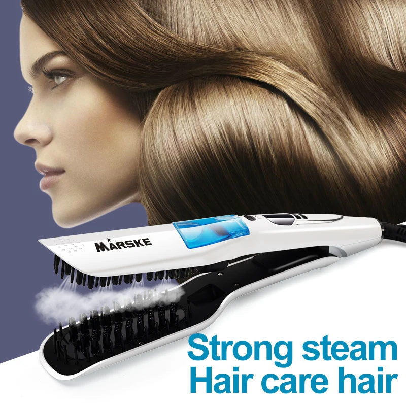 New Professional Steam Moisturizing Hair Straightener Brush With LCD Display Electric Ceramic Fast Comb |