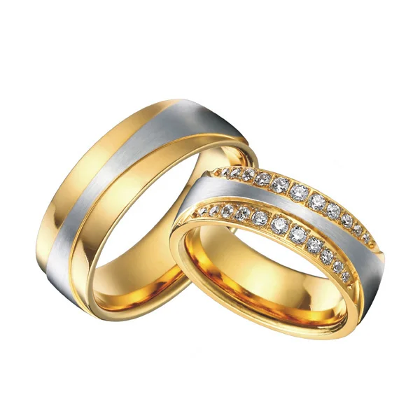 1 пара обручальные кольца из титановой стали золотого цвета|wedding band ring|band ringinfinity