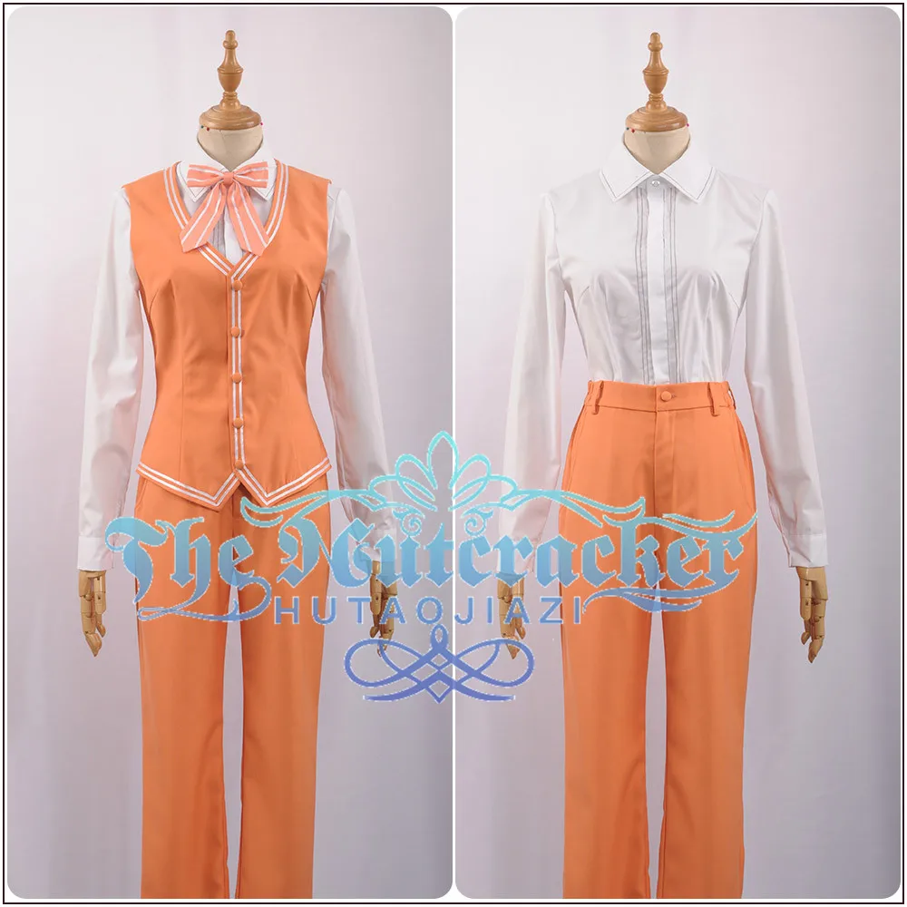 Uta no Prince Sama Sweet Cafe Live Aijima Cecil Cosplay Costume Custom Long Sleeve Blue Striated Jacket Khaki Vest Pants Uniform |