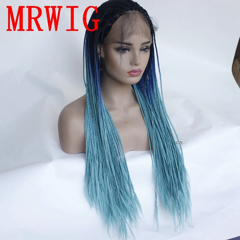 MRWIG 26in Actural Pic 1b #/темно синяя/синяя плетеная коробка плетеный синтетический