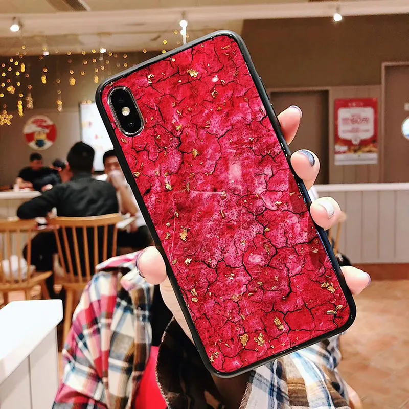 Чехол s из золотой фольги для huawei P10 P20 Pro Lite Nova 3 3i 4 mate 10 20Pro глянцевый блестящий чехол для Honor 9 10 8X задняя крышка fundas - Цвет: Red