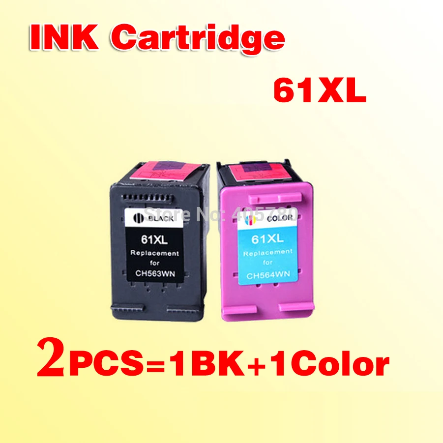 2x совместимый с чернильным картриджем 61 совместимым HP61 61XL Deskjet 1050/2050/2050s высокая