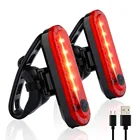 Задний светодиодный фонарь для велосипеда, USB, перезаряжаемый, водонепроницаемый, с кронштейном