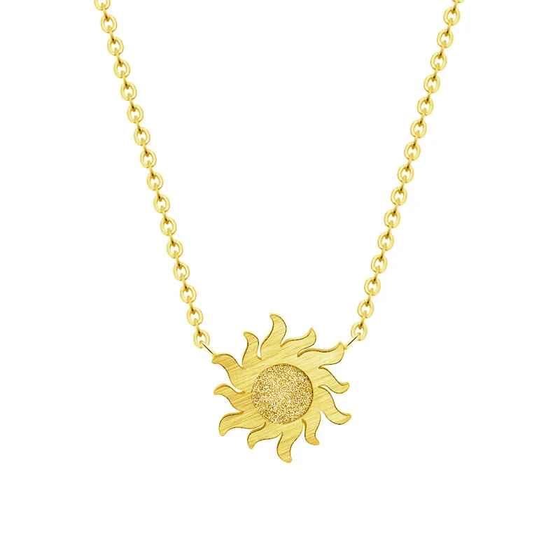 Изысканная Золотая цветная подвеска Sunburst ожерелье для женщин вдохновляющий