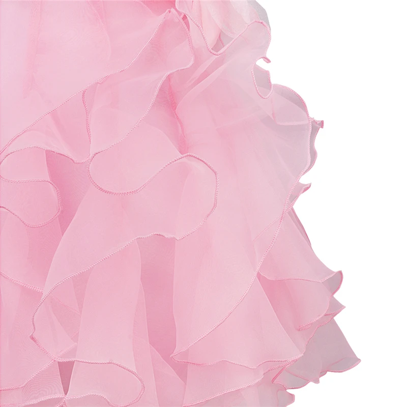 Baby Girls Rhinestone Princess Wedding Pageant Party Ruffle Flower Girl Dress for Birthday Dresses Vestido | Детская одежда и