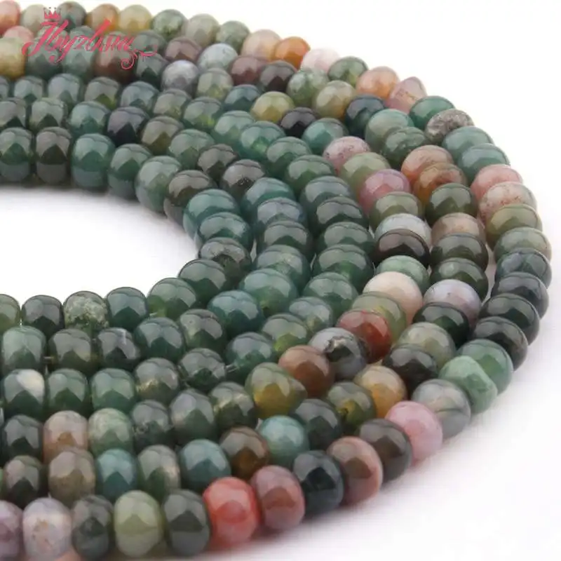 4x6mm Smooth Rondelle Shape Bead Agates Natural Stone Beads For DIY Necklace Bracelats Earring Jewelry Making 15&quot Free Shipping - купить