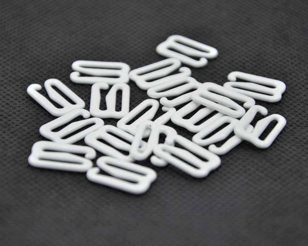 Оптовая продажа 180 шт. Размер 10 мм белый цвет Женский крючок и кольцо бюстгальтер