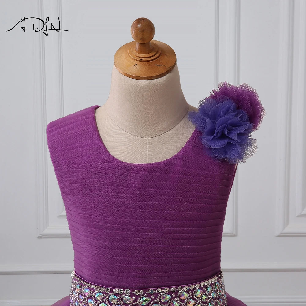 ADLN/фиолетовые платья с цветочным узором для девочек платье в пол трапециевидной