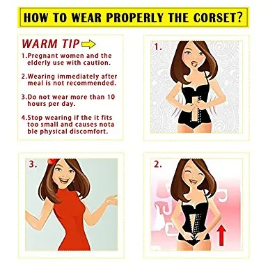 

Cn Herb Women's Latex Waist Trainer Corset For Weight Loss Cincher Shaper Slimmer Free Shipping