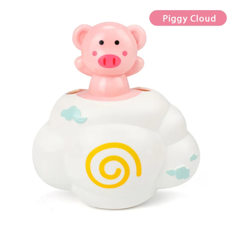 Piggy Милые детские Игрушки для ванны, Дождевые облака, пластиковые водные игры, душ, брызги, поплавок, животные, Обучающие летние игрушки для детей, От 1 до 3 лет, слон - Цвет: Piggy