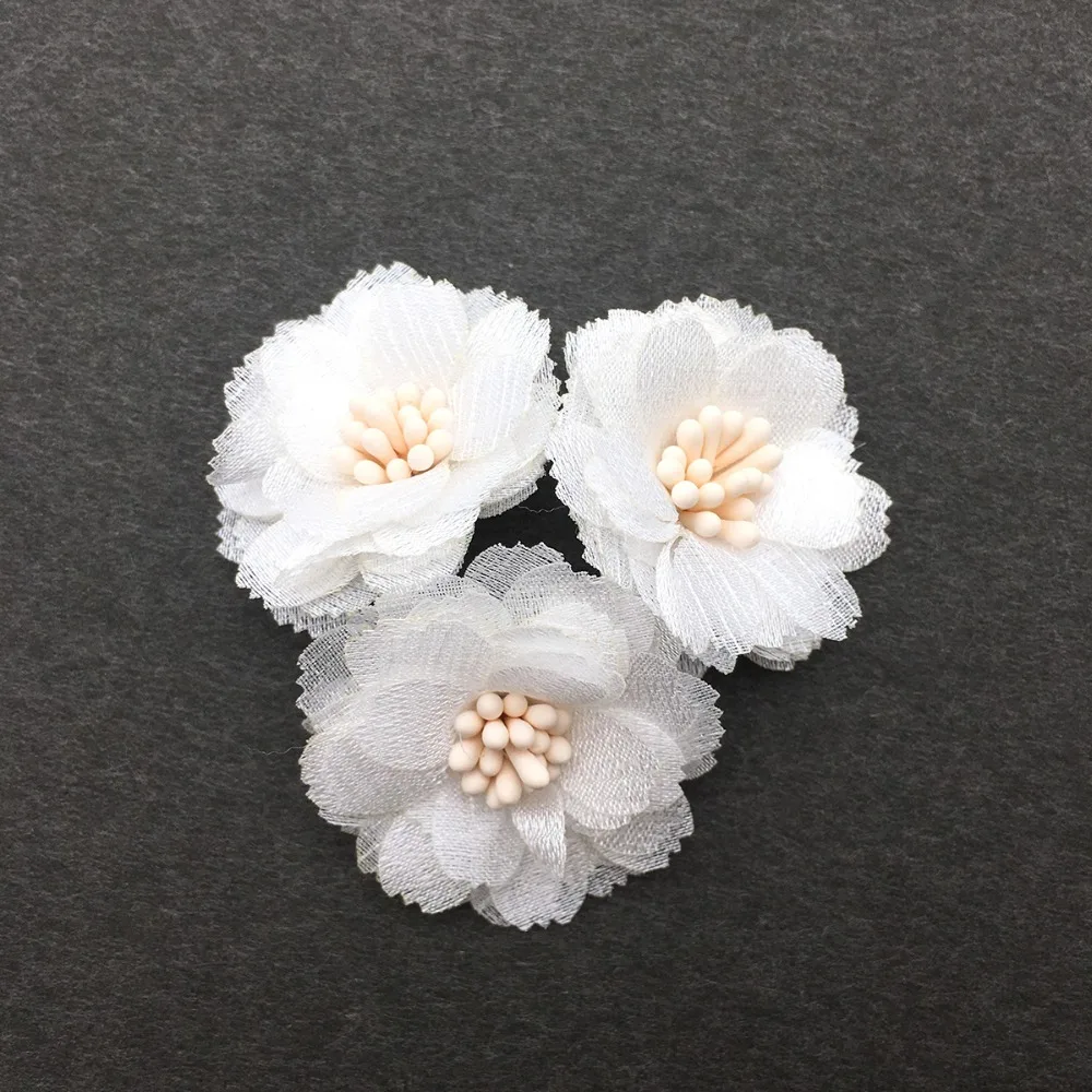 CHENGRUI F106 3.5cm cloth flower patches for clothes diy craft supplies.craft material supplies 4pcs/bag | Дом и сад