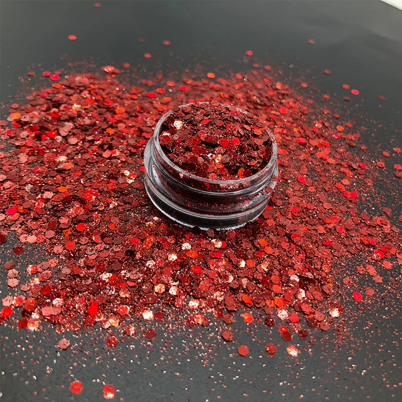 Новинка 1 г/флакон лазер смешанный шестиугольный массивный блестящий порошок