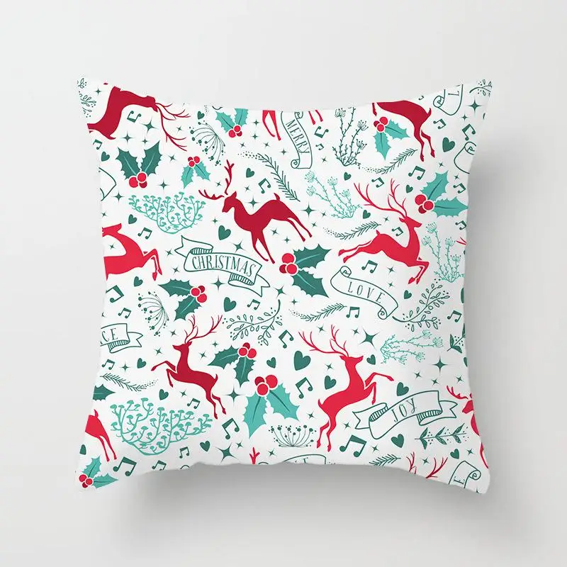 Полиэфирное волокно Let It Snow Xmas style чехол для подушки с Рождеством Санта Клаус домашний декоративный чехол на подушки - Цвет: 7