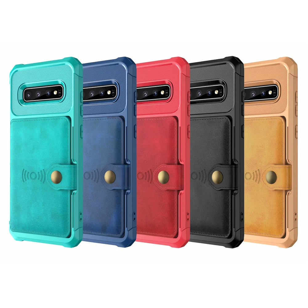 Кожаный мягкий чехол-бумажник с отделением для карт Samsung Galaxy S20 5G Note 20 Ultra S9 S10 Plus