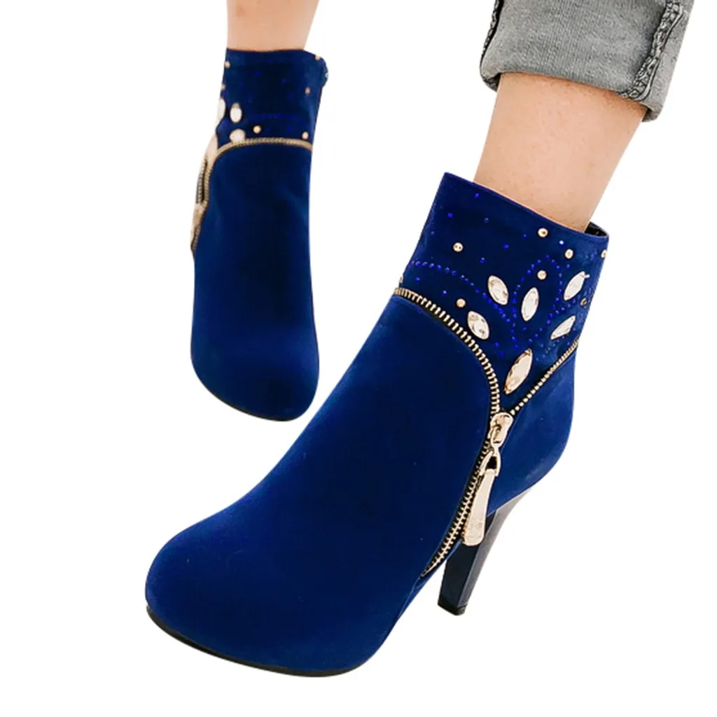 Новинка 2019 года сезон весна-осень однотонные женские ботильоны на молнии с