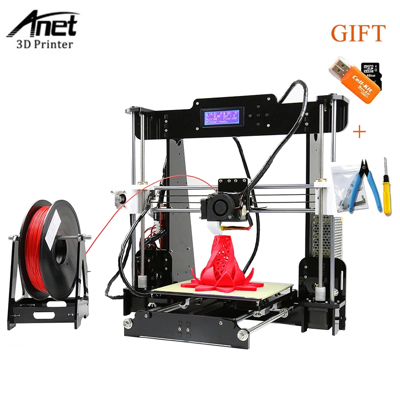 Anet A6 A8 A2 A3s 3D принтер ЖК экран Высокая точность Reprap Impressora 3d акриловая рамка