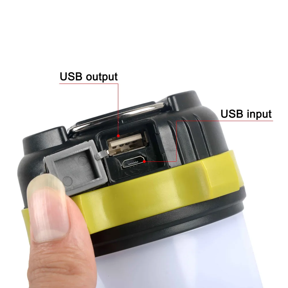 Фото Портативный светодиодный фонарик для кемпинга перезаряжаемый через USB Портативный светодиодный фонарик для кемпинга перезаряжаемый через USB