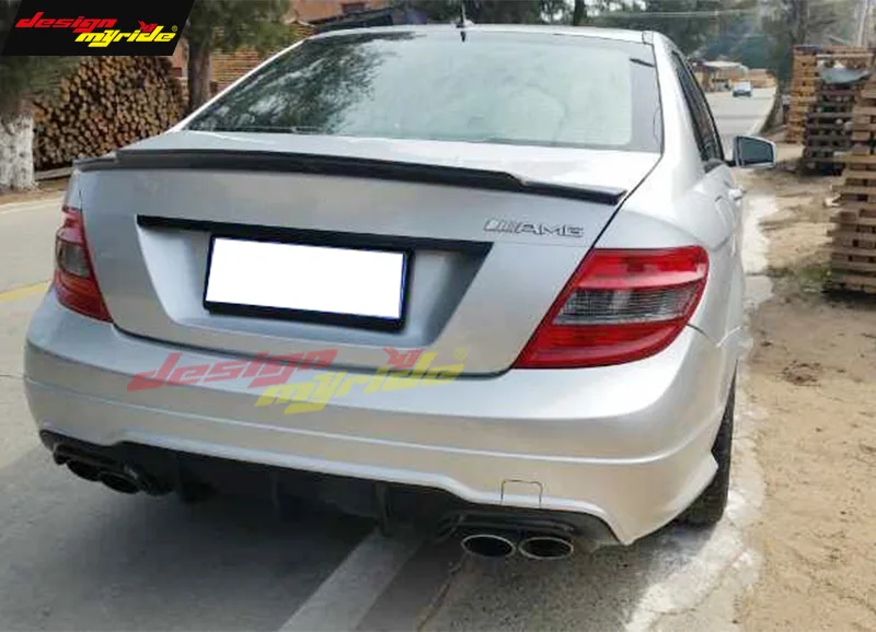 Для Mercedes Benz W204 задний спойлер из углеродного волокна C74 Стиль 4-дверный C180 C200 C250 C63 задний багажник крыло задний спойлер СЕДАН 2007-14