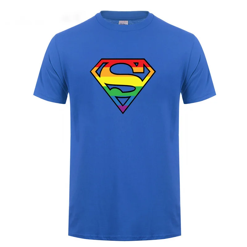 Супер Gay Pride Gift футболка для мужчин женщин лесбиянок гомосексуалисты короткий