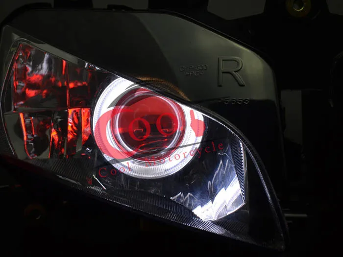 Мотоцикл Fornt фара проектор Красный ангел демон глаз в сборе для Honda CBR1000RR CBR 1000RR