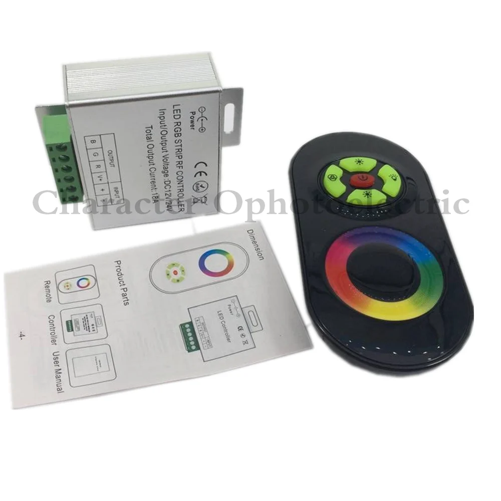 Контроллер светодиодов RGB 12 В 24 18 А 3 канальный сенсорный контроллер Черного и
