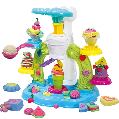 ice cream maker 3D Цветные тесто моделирование красочные ПЛАСТИЛИНОВАЯ глина с doughs мороженое и леденец идеально печенье maker образования детские игрушки - Цвет: ice cream maker