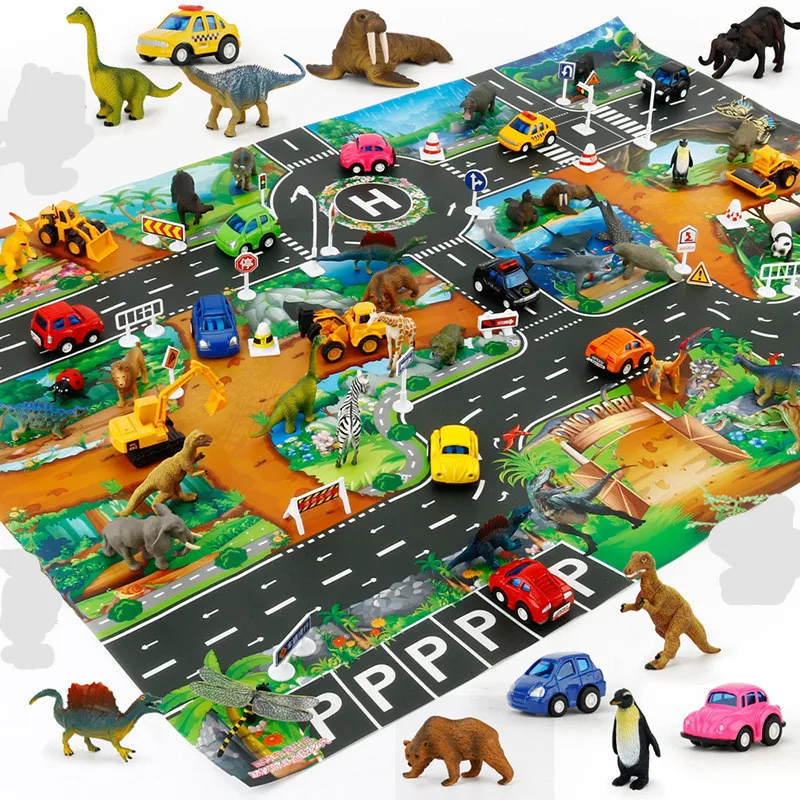 Динозавр мир MapToys ползающий коврик игровой для детей интерактивный домик|Коврики