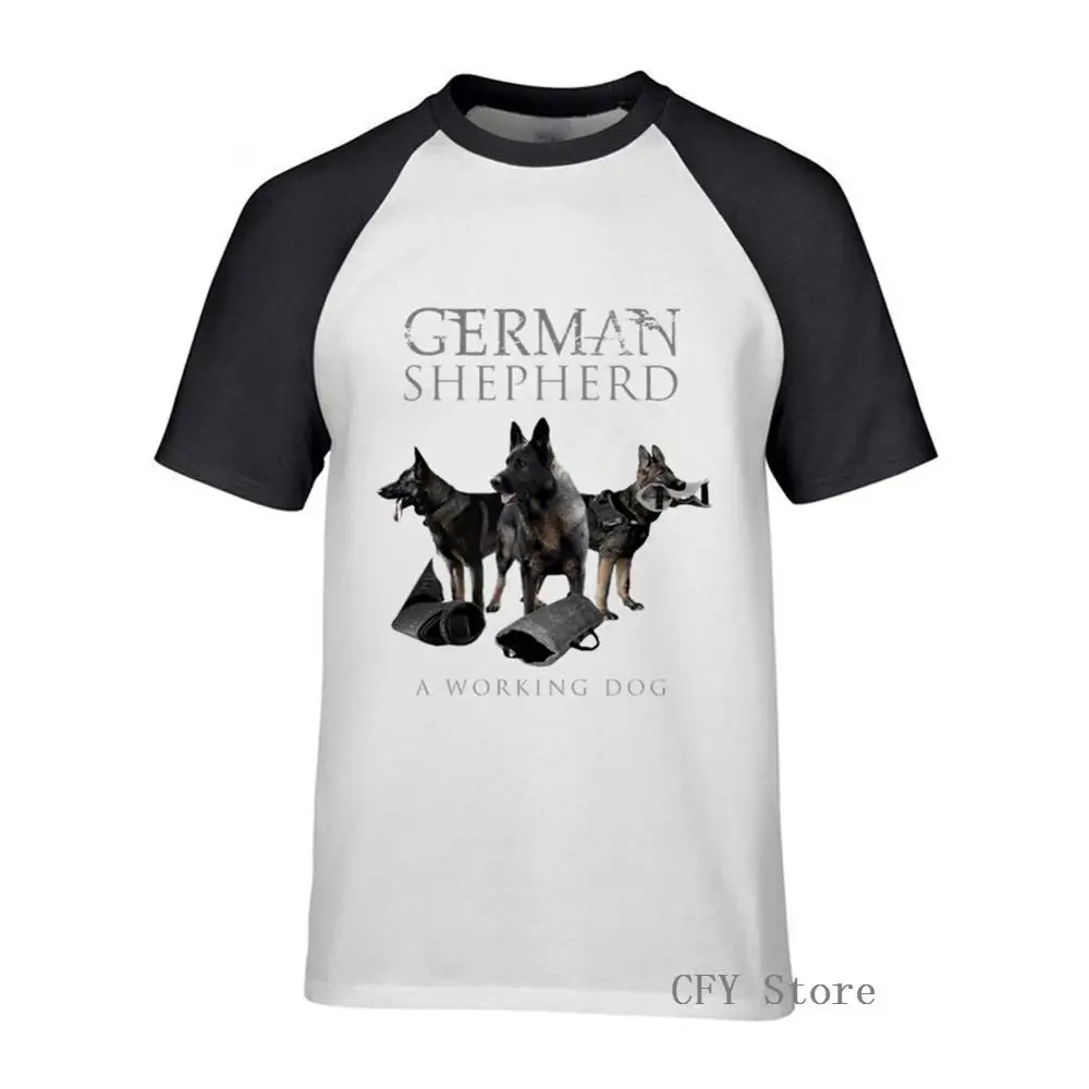 Немецкая овчарка Собака GSD Футболка с принтом мужская летняя футболка круглым