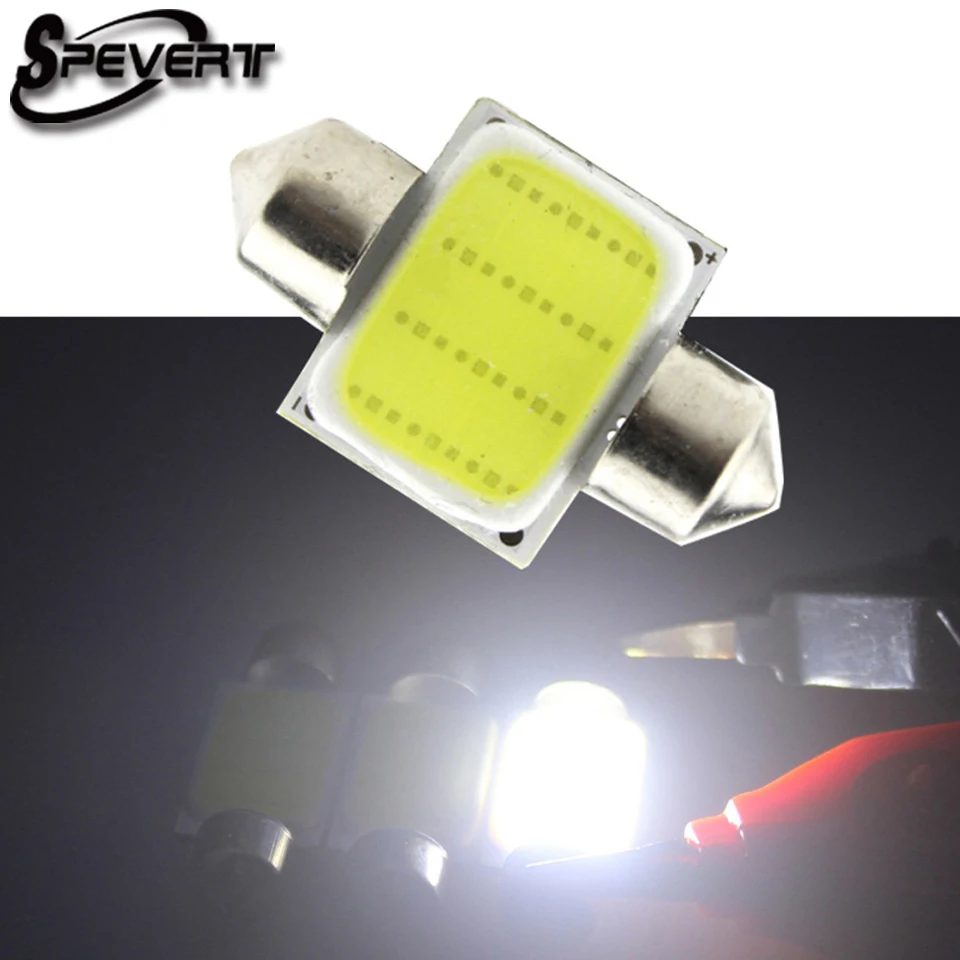 Светодиодная лампа SPEVERT 31 мм 36 39 42 с 12 ЧИПАМИ C5W В белого цвета|festoon 31mm cob|cob led plate12v dome