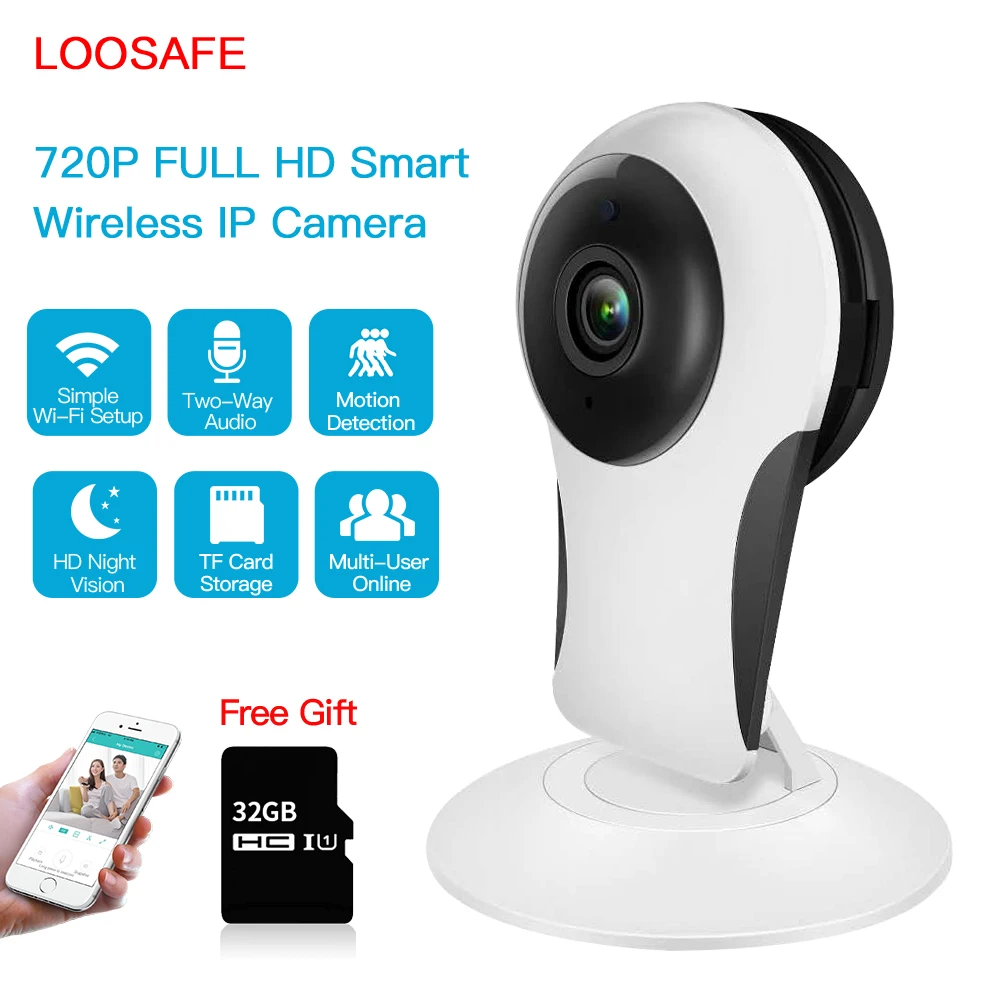 Камера видеонаблюдения Loosafe беспроводная камера безопасности для дома Wi Fi P2P 720P