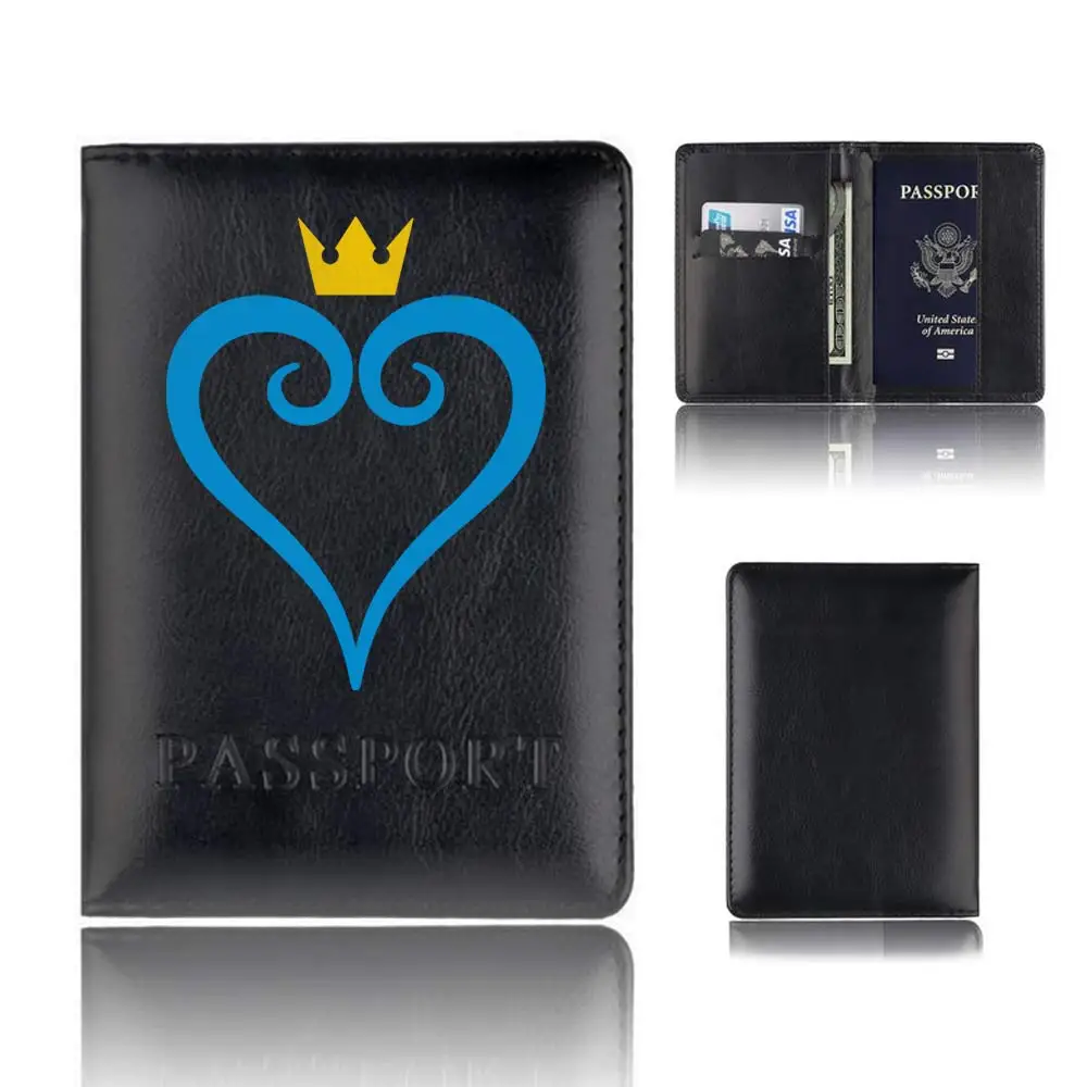 Eshop Game Kingdom Hearts Sora's Crown Roxas Riku Symbol Обложка для паспорта Чехол карт дорожная