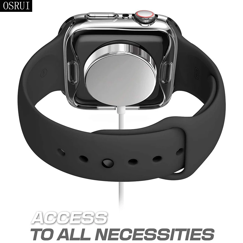 Чехол для часов Apple Watch band 44 мм 40 мм 42 мм 38 мм мягкий силиконовый защитный чехол Apple Watch 4 5 чехол Аксессуары iwatch 4/3/2