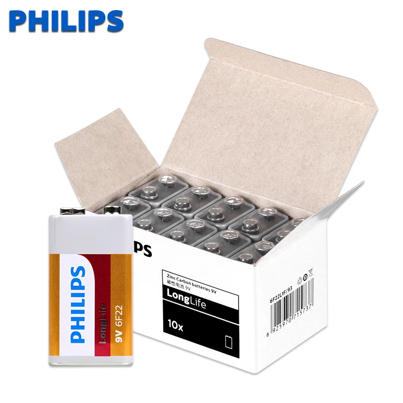 10 шт./philips PP3 6F22 6LR61 MN1604 9V Супер сверхмощные сухие батареи не перезаряжаемые для радио камеры
