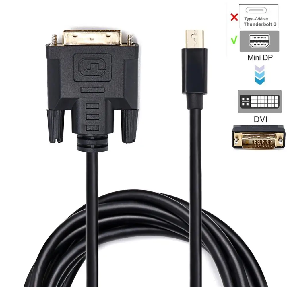 Кабель адаптер Thunderbolt MINI Displayport для подключения к DVI|Кабели VGA| |