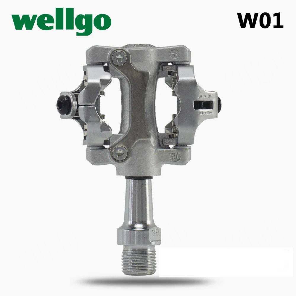 Wellgo W01 MTB велосипедная педаль для велоспорта бесклипсовая легкая 9/16 &quot CR MO