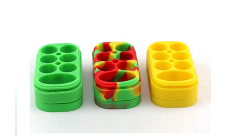 Банки для восковой массы большая силиконовая баночка Dab Box 6 + 1 антипригарная