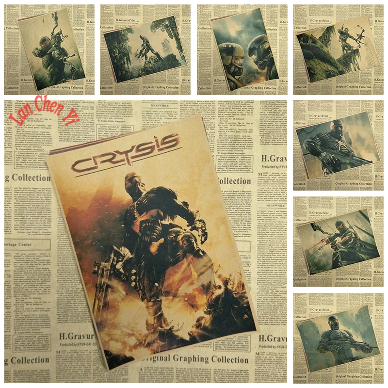 Crysis Shooting Game винтажный постер для гостиной дома украшения стен ретро бар кафе