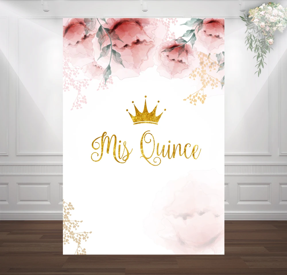 HUAYI mis quince с днем рождения 15 фон-баннер сладкий 15 студия реквизит для фотосессии Фотофон фон w-1561