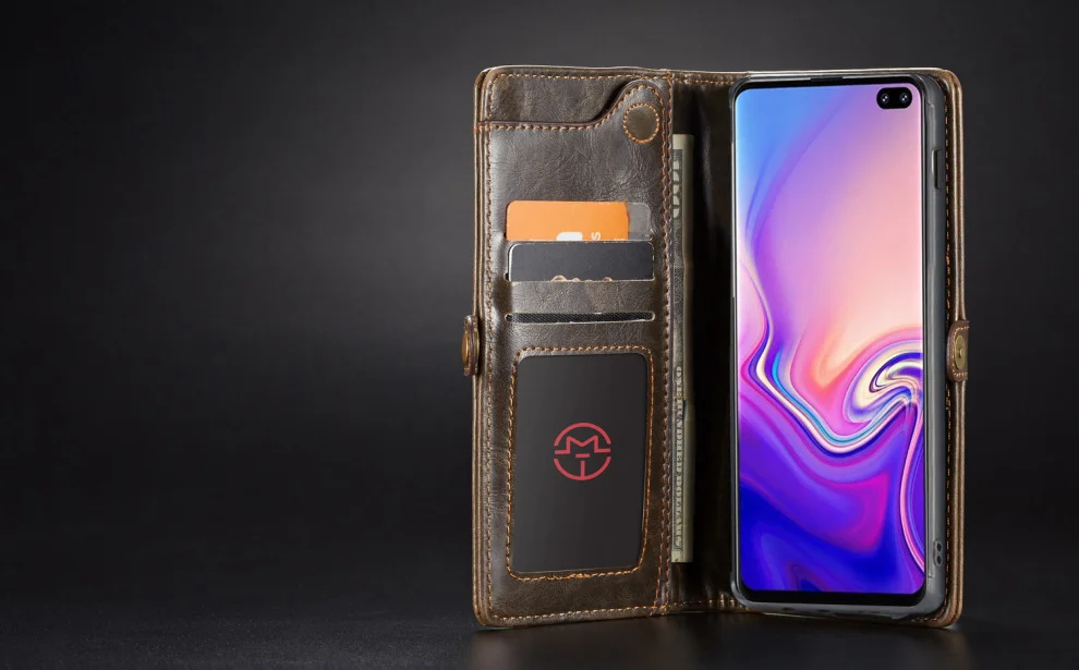 Винтажный чехол-кошелек для samsung Galaxy S10/Plus, Роскошный кожаный флип-чехол на магните, силиконовая задняя крышка для samsung Galaxy S10e, чехол