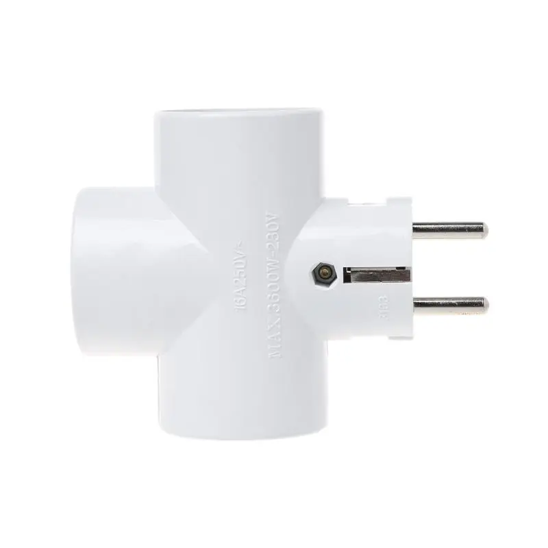 Переходник с розеткой европейского стандарта 3 розетками керамический дорожный