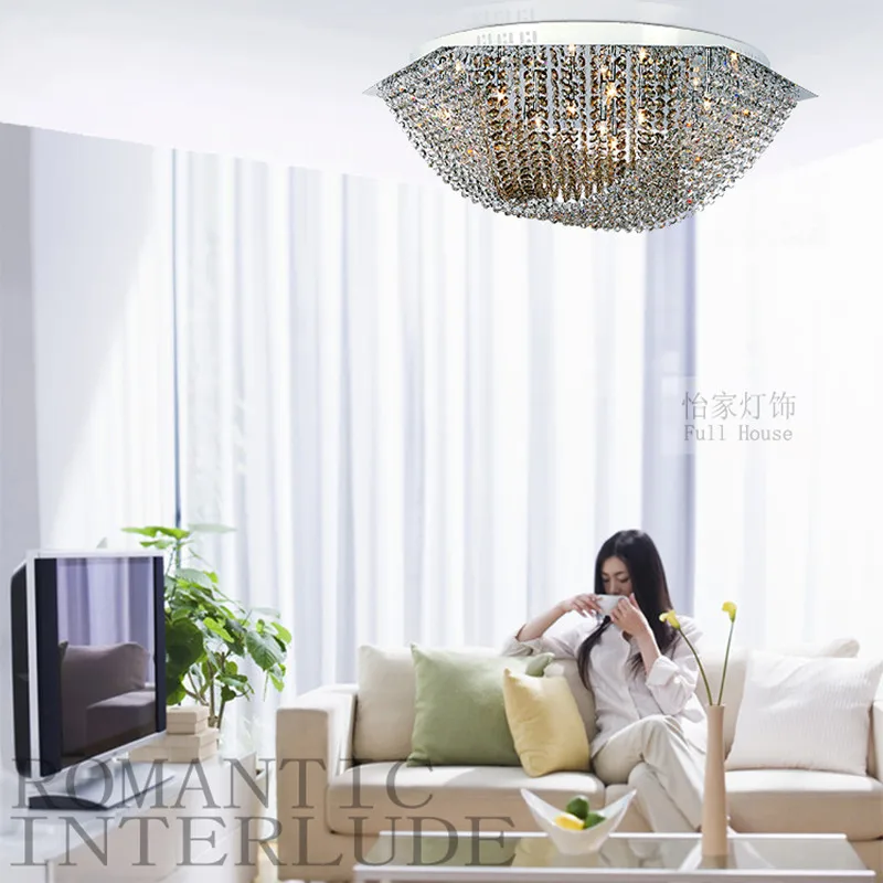 Поверхность шестиугольник Полный Кристалл светодиодные потолочные светильники