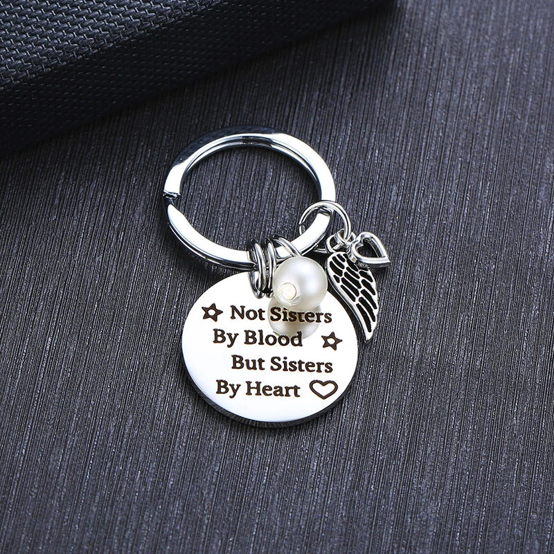 Not Sister By Blood But Sisters Heart keychain.Mermaid keychain Best Friends Keychain by Gift for Friend Sister|Брелоки| |