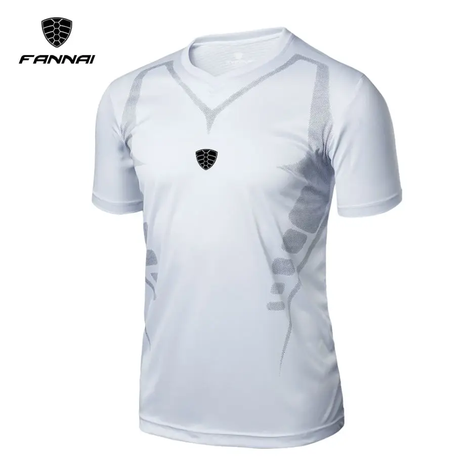 Style 12 Бренд FANNAI, новинка, мужские футболки с коротким рукавом для футбола, мужские футболки с принтом для бега, футбола, спортивные футболки, быстросохнущие тонкие спортивные майки - Цвет: Style 12