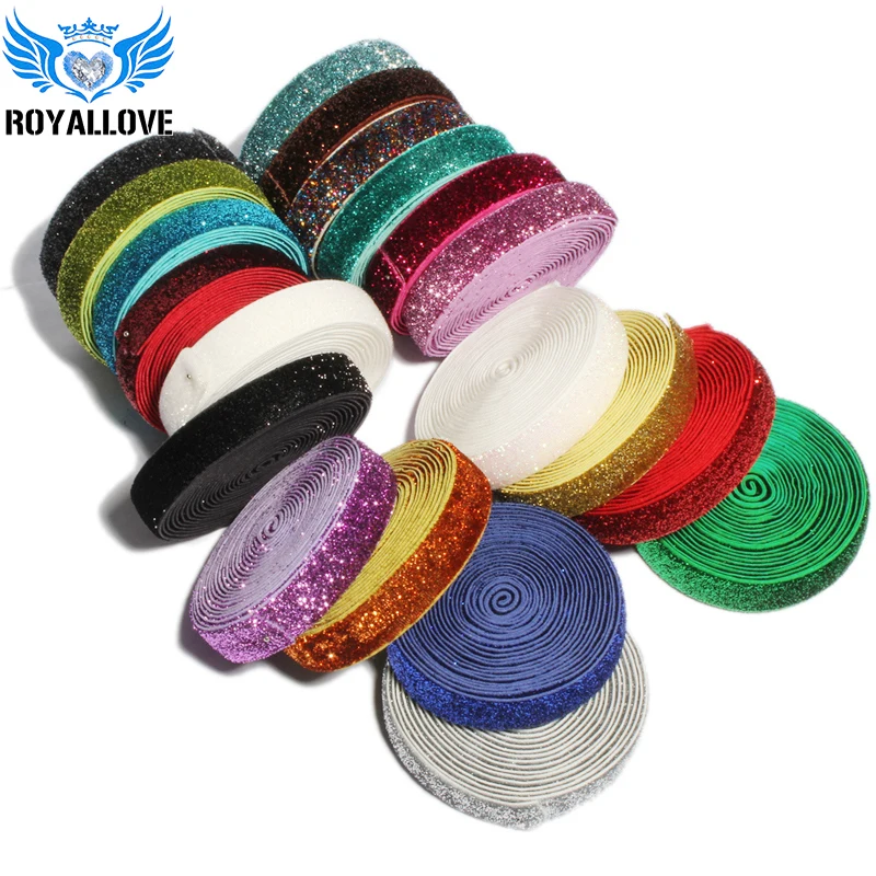 Glitter Fold Over Elastic Band 20 Yards 5/8&quot colors Shiny Rainbow Ribbon FOE for DIY Arts Hair Crafts &amp Sewing Gift | Дом и сад
