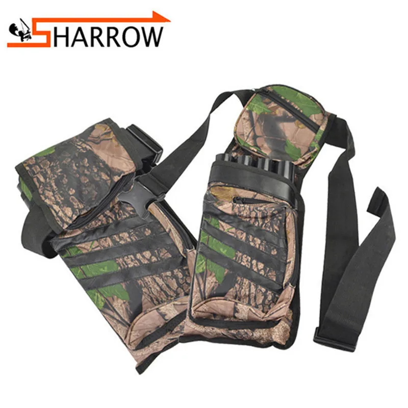 1pc 4Tubes Arrow Quiver Waist Hip Belt Storage Bag Shooting Training Holder Arrows Outdoor Bow Hunting Accessories | Спорт и
