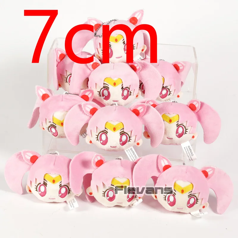 Chibi Usa Сейлор Мун Цукино Усаги/Сейлор чибиуса лунный стиль рисовки персонажей в аниме и манге, США кавайские плюшевые куклы мягкие подвесные игрушки 10 шт./лот - Color: Chibi Usa