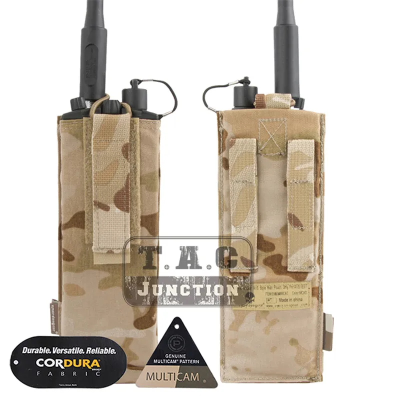 MCAD Emerson тактическая радиостанция MBITR сумка EmersonGear Портативная сумка Регулируемая рация Карманный Перевозчик с крюком и петлей для AVS жилет - Цвет: MCAD