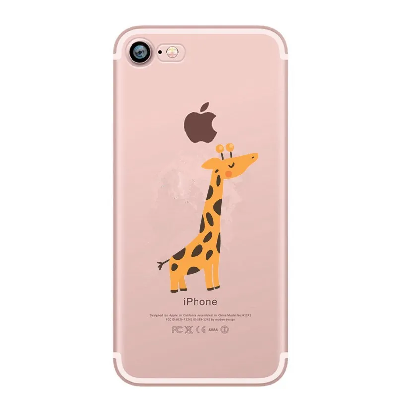 Телефон чехол для iPhone 6 6s 7 8 Plus X XS SE 5s 5 Модный Забавный Жираф ракушка мягкий IMD Для