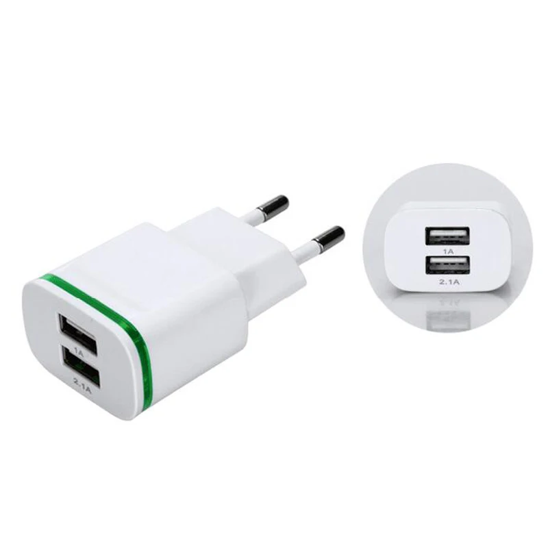 Быстрое зарядное устройство GEUMXL с 2 портами 1 А USB Адаптивное быстрое кабель Micro