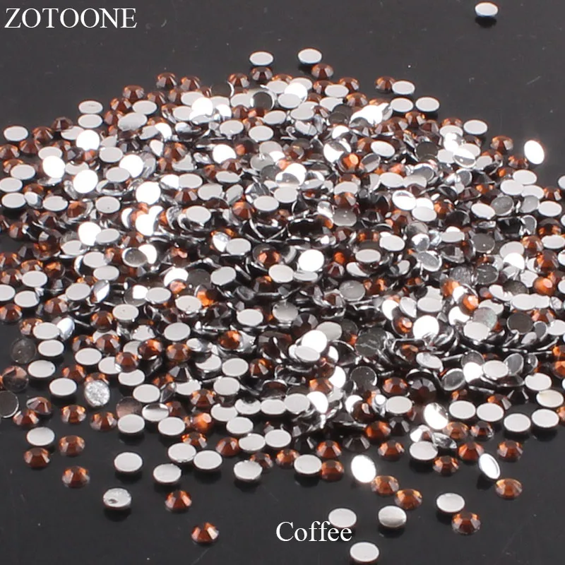 

Камни для Стразы ZOTOONE из смолы, украшения для ногтей, кофейного цвета, плоские стразы без фиксации